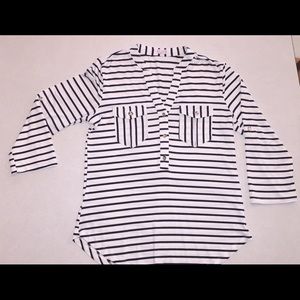 Black & White Striped A’Gaci blouse